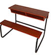 700-193 double junior desk with bench